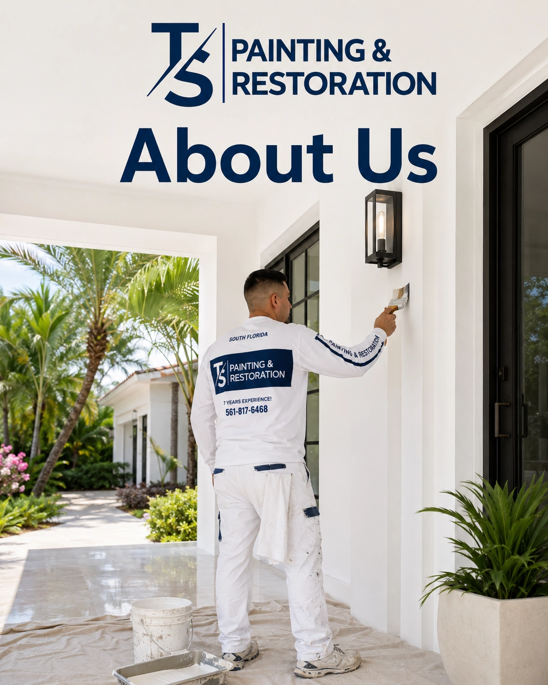 TS Painting Pro team working on a professional painting service in Palm Beach County